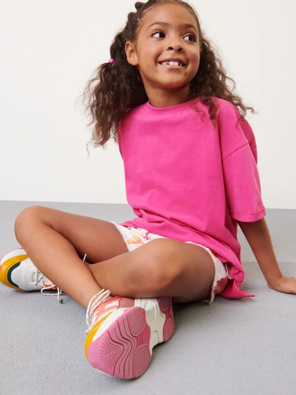 Rose magenta - T-shirt oversize (3-16ans)