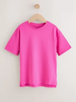 Rose magenta - T-shirt oversize (3-16ans)
