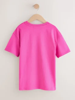 Rose magenta - T-shirt oversize (3-16ans)