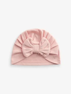 Rose moderne - Lot de 2 turbans pour bébés (0-18mois)