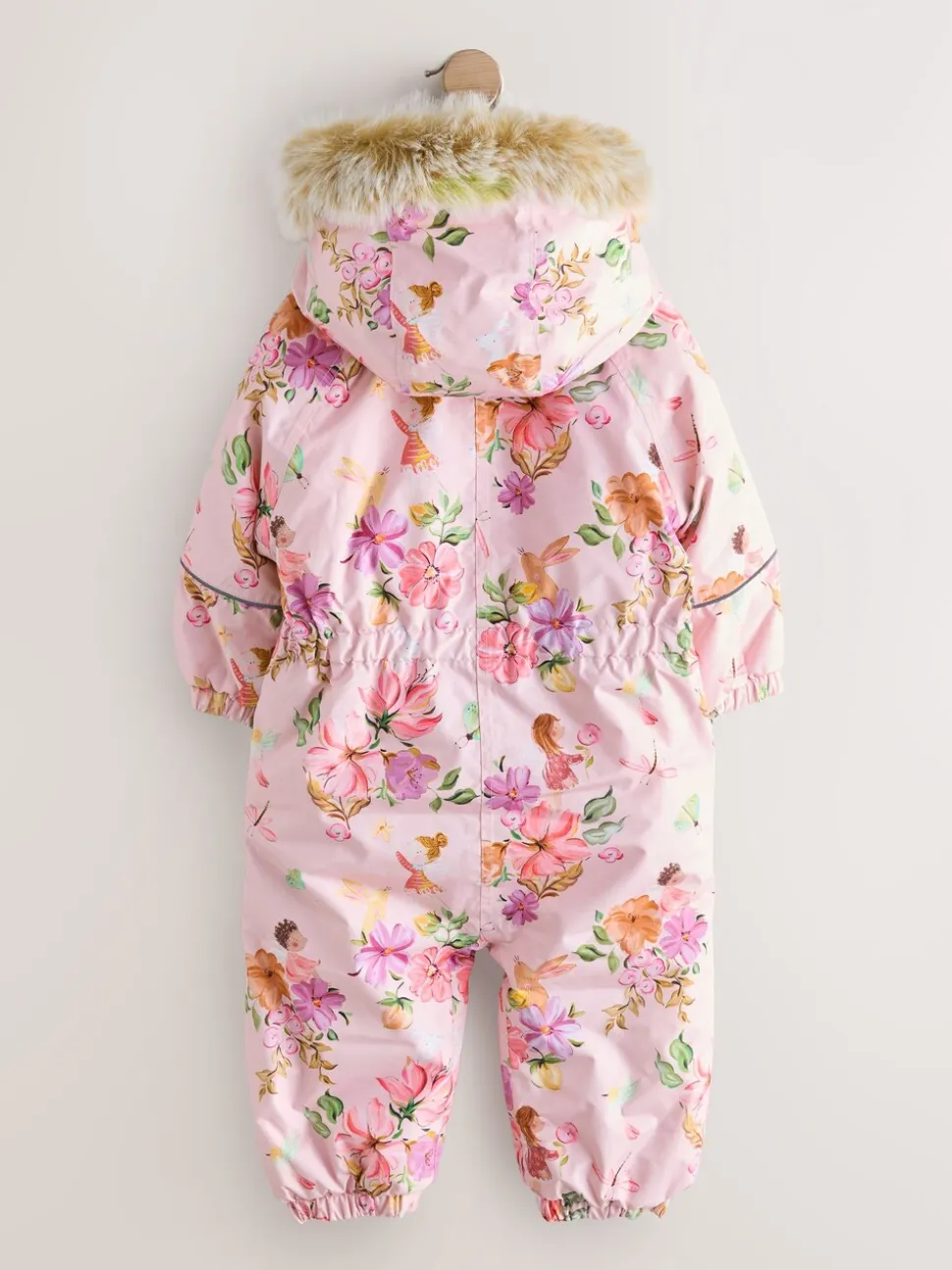 Rose motif fée - Combinaison de neige imperméable imprimée (3mths-7yrs)