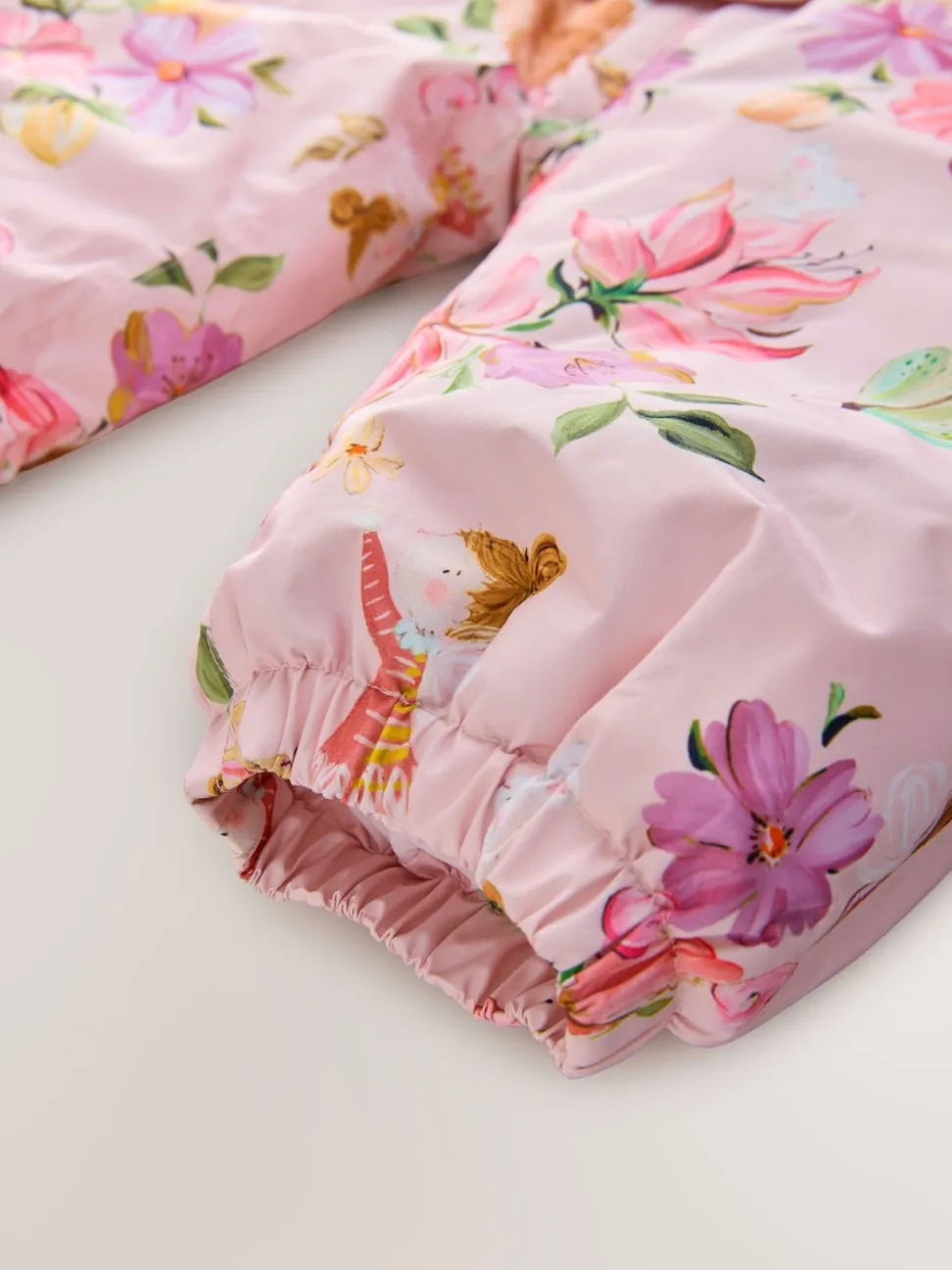 Rose motif fée - Combinaison de neige imperméable imprimée (3mths-7yrs)