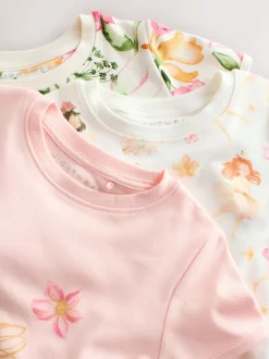 Rose motif fée - Pyjama court 3 Pack (9mois-10ans)