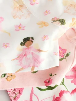 Rose motif fée - Pyjama court 3 Pack (9mois-10ans)