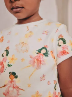 Rose motif fée - Pyjama court 3 Pack (9mois-10ans)