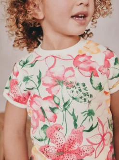 Rose motif fée - Pyjama court 3 Pack (9mois-10ans)