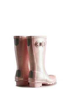 Rose métallisé - Bottes en caoutchouc Hunter Big Original Nebula enfant