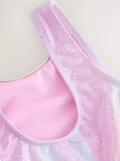 Rose métallisé - Maillot de bain Tutu en maille (3mois7ans)