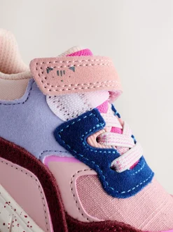 Rose multicolore - Baskets épaisses à lacets élastiques