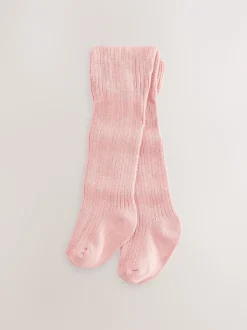 Rose neutre texturé - Lot de 3 collants bébé (0 mois-2 ans)