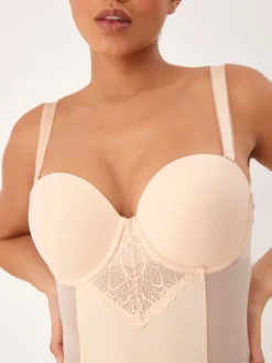 Rose Nude - Slip Dentelle DD+ ferme à contrôle du ventre légèrement rembourré