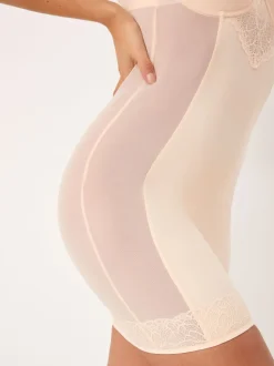 Rose Nude - Slip Dentelle DD+ ferme à contrôle du ventre légèrement rembourré
