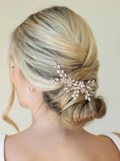 Rose Or - Peigne Ivory & Co Pearl Shimmer Crystal