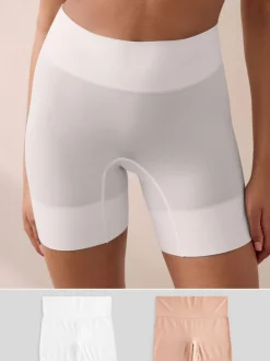 Rose pastel nude / blanc - Lot de shorts anti-frottement sans 2