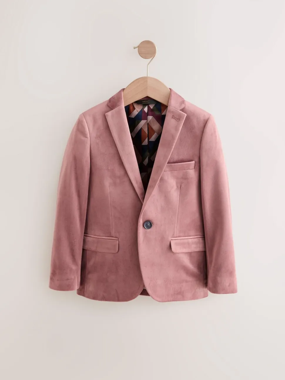 Rose pâle - Blazer en velours (3-16ans)