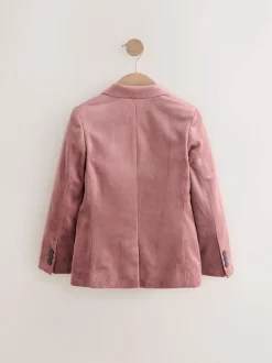 Rose pâle - Blazer en velours (3-16ans)