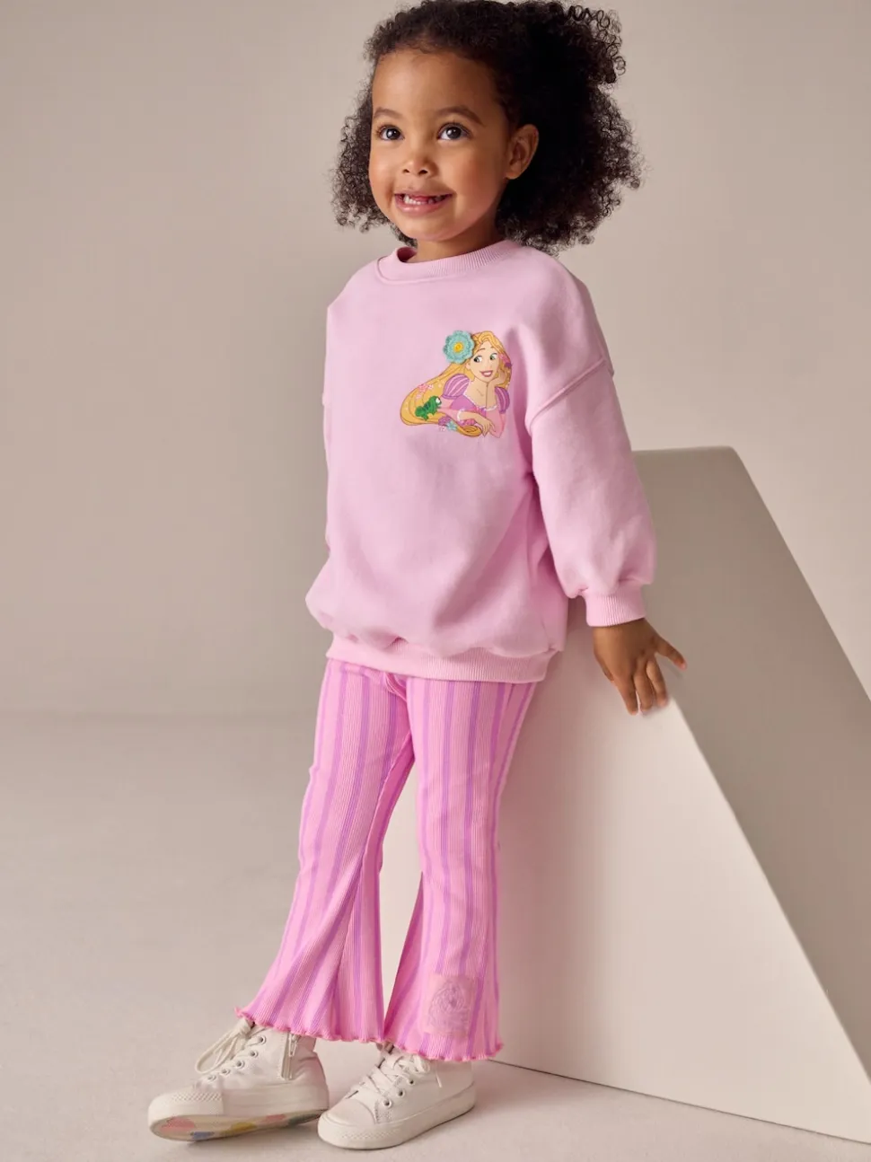 Rose Raiponce Disney Princess - Ensemble sweat et legging évasé (3mois-7ans)
