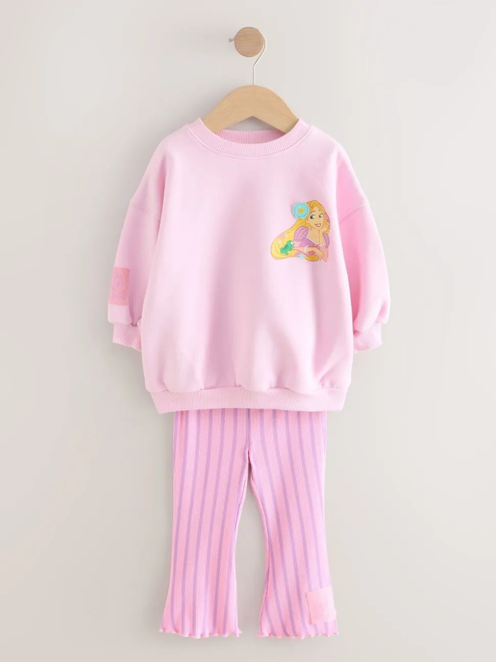 Rose Raiponce Disney Princess - Ensemble sweat et legging évasé (3mois-7ans)