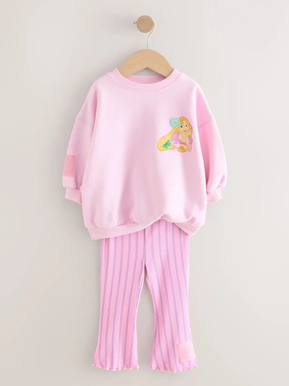 Rose Raiponce Disney Princess - Ensemble sweat et legging évasé (3mois-7ans)