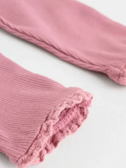 Rose rose - Haut bébé à manches longues et leggings Ensemble 2 pièces (0mois-2ans)