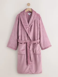 Rose rose - Peignoir gaufré douillet