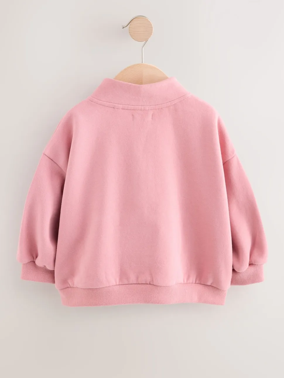 Rose rose - Sweat-shirt à col zippé (3mois-7ans)