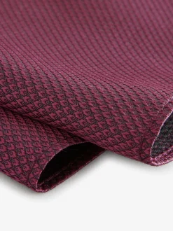 Rose rouge - Ensemble cravate et pochette texturées