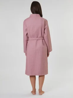 Rose sombre - Peignoir gaufré Loungeable 100% coton