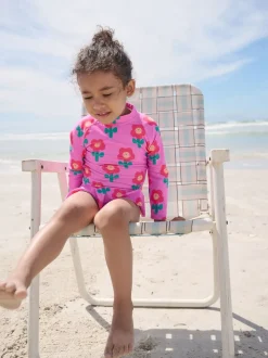 Rose Stampy Fleuri - Ensemble de natation Sunsafe (3mths-7yrs)