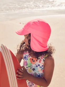 Rose vif - Chapeau de légionnaire de natation (3mths-10yrs)