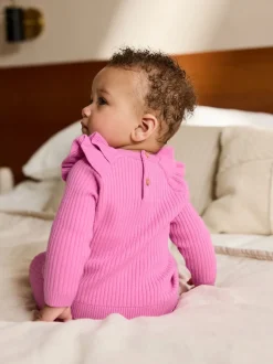 Rose vif - Ensemble Pull et Leggings en maille Bébé 2 Pièces (0mois-3ans)