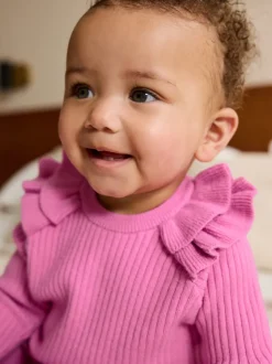 Rose vif - Ensemble Pull et Leggings en maille Bébé 2 Pièces (0mois-3ans)