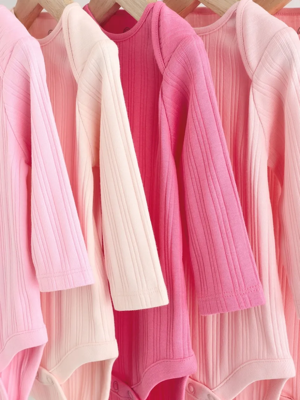 Rose vif - Lot de 5 bodies à manches longues pour bébé