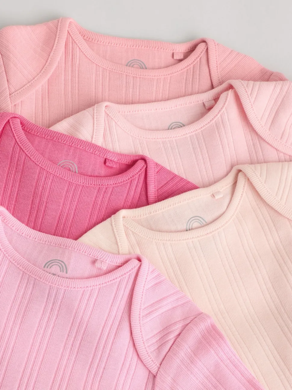 Rose vif - Lot de 5 bodies à manches longues pour bébé