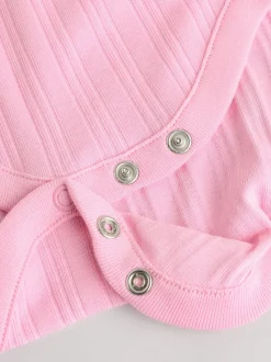 Rose vif - Lot de 5 bodies bébé à manches courtes