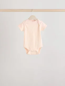 Rose vif - Lot de 5 bodies bébé à manches courtes