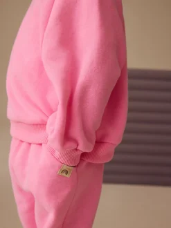 Rose vif - Sweat à col ras du cou (3mths-7yrs)