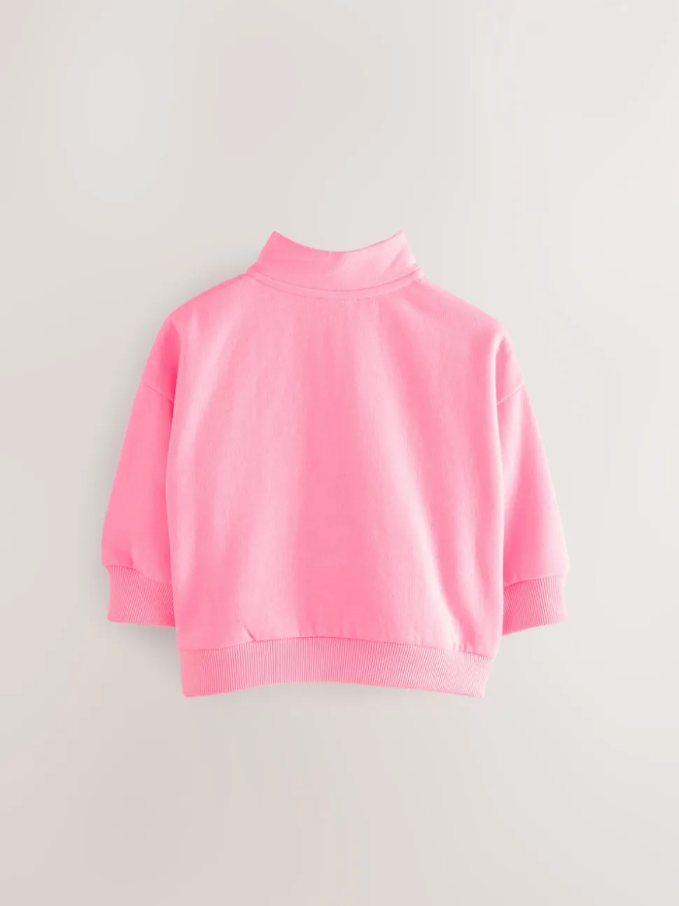 Rose vif - Sweat-shirt à col zippé (3mois-7ans)