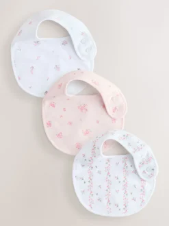 Rose/Blanc - Bébé BIBS 3 Pack