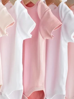 Rose/Blanc - Bodys indispensables à manches courtes pour bébé