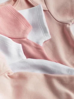 Rose/Blanc - Bodys indispensables à manches courtes pour bébé