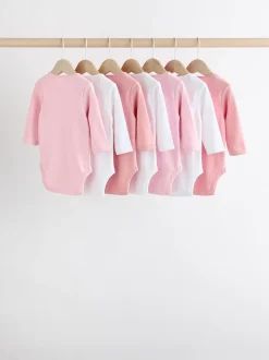 Rose/Blanc - Bodys indispensables à manches longues pour bébé