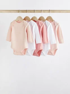 Rose/Blanc - Bodys indispensables à manches longues pour bébé