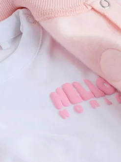 Rose/Blanc - Ensemble veste, haut et leggings bébé 3 pièces (0mois-2ans)