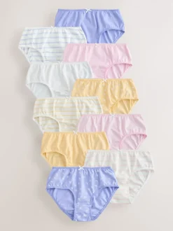 Rose/Blanc - Paquet de slips 10 (1.5-16ans)