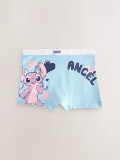 Rose/Bleu - Disney Stitch and Angel Shorts 5 Lot (2-16ans)