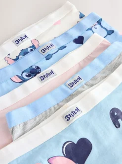 Rose/Bleu - Disney Stitch and Angel Shorts 5 Lot (2-16ans)