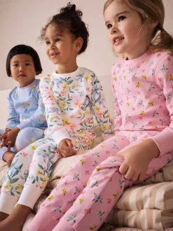 Rose/Bleu - Lot de 3 pyjamas Snuggle (9mois-16ans)