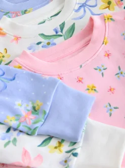 Rose/Bleu - Lot de 3 pyjamas Snuggle (9mois-16ans)