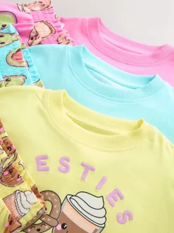 Rose/Bleu - Lot de 3 pyjamas (3-16ans)